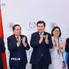 Chủ tịch Quốc hội Trần Thanh Mẫn hội kiến Chủ tịch Hạ viện Kazakhstan Yerlan Koshanov. (Ảnh: Doãn Tấn/TTXVN)