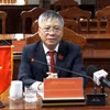 Phó Bí thư Thành ủy, Chủ tịch HĐND thành phố Đà Nẵng Nguyễn Đức Dũng phát biểu tại buổi làm việc với lãnh đạo tỉnh Xekong. (Ảnh: Xuân Tú/TTXVN)