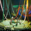 Với thời lượng hơn 60 phút, “Mơ show” kể về hành trình trưởng thành của một đứa trẻ từ những cảm nhận đầu tiên về ánh sáng, màu sắc, sự sống cho đến khi khám phá, gọi tên các cung bậc cảm xúc của mình. (Ảnh: Hữu Duyên/TTXVN)