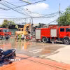 Hiện trường vụ cháy. (Ảnh: TTXVN phát)