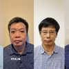 Các bị can từ trái qua phải: Nguyễn Bá Hoan, Tống Hải Nam, Nguyễn Gia Liêm, Phạm Viết Hương. (Ảnh: TTXVN phát)