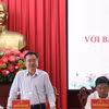 Đồng chí Nguyễn Thanh Nghị, Ủy viên Bộ Chính trị, Bí thư Trung ương Đảng, Trưởng Ban Chính sách, chiến lược Trung ương phát biểu. (Ảnh:Tuấn Anh/TTXVN)