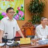 Thứ trưởng Bộ Công Thương Trương Thanh Hoài phát biểu tại buổi làm việc. (Ảnh: Thanh Liêm/TTXVN)
