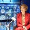 Tiến sỹ Ekaterina Soltseva, Giám đốc phụ trách Công nghệ lượng tử của Tập đoàn năng lượng Rosatom, trả lời phỏng vấn. (Ảnh: Trần Hải/TTXVN)