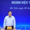 Phó Thủ tướng Thường trực Phạm Gia Túc phát biểu tại cuộc làm việc với Hiệp hội Điện tử Việt Nam và các doanh nghiệp xuất nhập khẩu lớn của ngành điện tử bán dẫn. (Ảnh: Tuấn Anh/TTXVN)