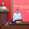 Đồng chí Đoàn Minh Huấn, Ủy viên Bộ Chính trị, Giám đốc Học viện Chính trị Quốc gia Hồ Chí Minh phát biểu tại hội nghị. (Ảnh: Thanh Thủy/TTXVN)