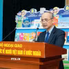 Chủ nhiệm Ủy ban Nhà nước về người Việt Nam ở nước ngoài Nguyễn Trung Kiên phát biểu tại lễ bế mạc khóa tập huấn. (Ảnh: TTXVN phát)