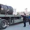 Hải quan cửa khẩu Ga đường sắt quốc tế Đồng Đăng (Lạng Sơn) kiểm soát hàng hóa xuất nhập khẩu tại bãi hóa trường. (Ảnh: Quang Duy/TTXVN)