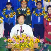 Ông Lê Quốc Phong, Phó Bí thư Thường trực Thành ủy TP Hồ Chí Minh phát biểu tại chương trình tuyên dương gương điển hình tiêu biểu Thanh niên tiên tiến Thành phố làm theo lời Bác năm 2026. (Ảnh: Trung Tuyến/TTXVN)