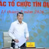 Thủ tướng Lê Minh Hưng làm việc với Ngân hàng Nhà nước Việt Nam và các hệ thống tín dụng. (Ảnh: Dương Giang/TTXVN)