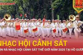 Rộn rã nhạc hội Cảnh sát thế giới năm 2025 tại Hồ Gươm 