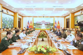 Quang cảnh hội đàm. (Ảnh: PV/Vietnam+)