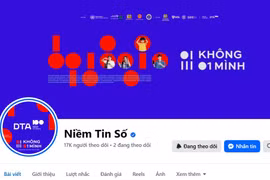 Chiến dịch "Không Một Mình" được triển khai rộng rãi trên các nền tảng mạng xã hội. (Ảnh: Vietnam+)
