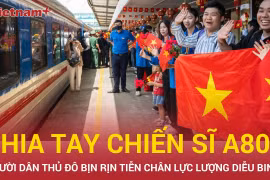 Khoảnh khắc xúc động tiễn các chiến sĩ A80 rời Thủ đô 