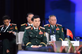 Đại tướng Phan Văn Giang tham dự Cuộc gặp không chính thức Bộ trưởng Quốc phòng ASEAN-Hoa Kỳ. (Ảnh: Phương Thảo)