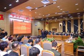 Cục An ninh mạng và phòng, chống tội phạm sử dụng công nghệ cao, Bộ Công an tổ chức họp báo vụ án Xôi Lạc TV. (Ảnh: BCA)