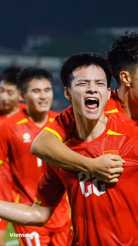 Đội tuyển U23 Việt Nam sẽ chạm trán U23 Kuwait ở trận ra quân tại vòng bảng ASIAD 2026. (Ảnh: Việt Anh/Vietnam+)