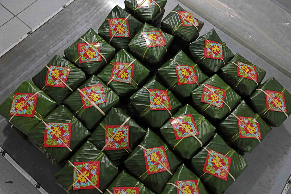 Sản phẩm bánh dầy tại cơ sở Tấn Toan thôn Thượng Đình, xã Nhị Khê. (Ảnh: Trần Việt/TTXVN)