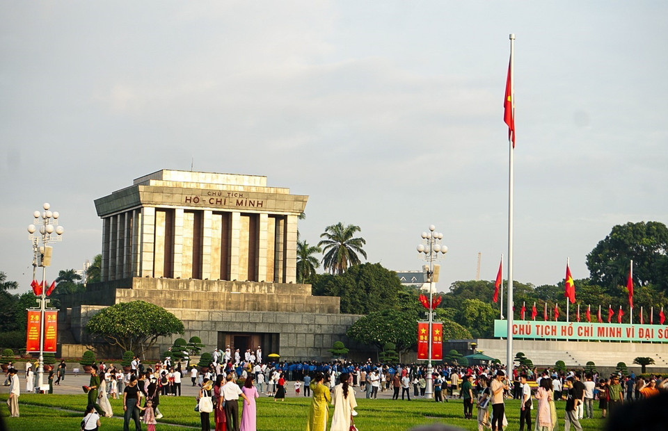 Quảng trường Ba Đình sáng 2/9/2024. (Ảnh: Khánh Hòa/TTXVN)