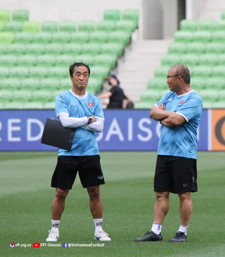 Huấn luyện viên Park Hang-seo khẳng định mục tiêu tìm kiếm điểm số đầu tiên cùng đội tuyển Việt Nam tại vòng loại thứ ba World Cup 2022 ở lượt trận thứ bảy. (Ảnh: TTXVN phát)