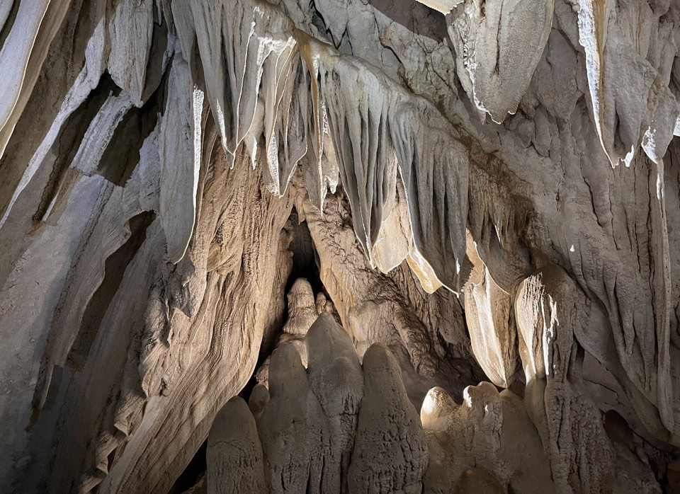 Chuyến khảo sát, khám phá lần này của các nhà khoa học đến từ Anh, Australia, New Zealand kéo dài 3 tuần, chia làm 3 đợt ở 2 huyện Minh Hóa và Tuyên Hóa thông qua sự hỗ trợ của một số hướng dẫn viên du lịch ở Phong Nha và những người dân địa phương. (Ảnh: TTXVN phát)