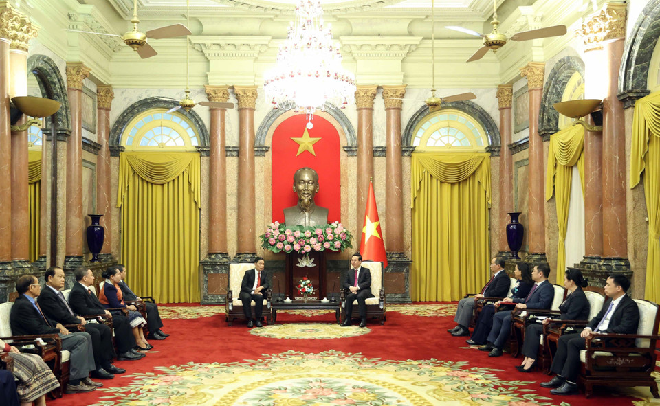 Quang cảnh buổi tiếp. (Ảnh: Thống Nhất/TTXVN)