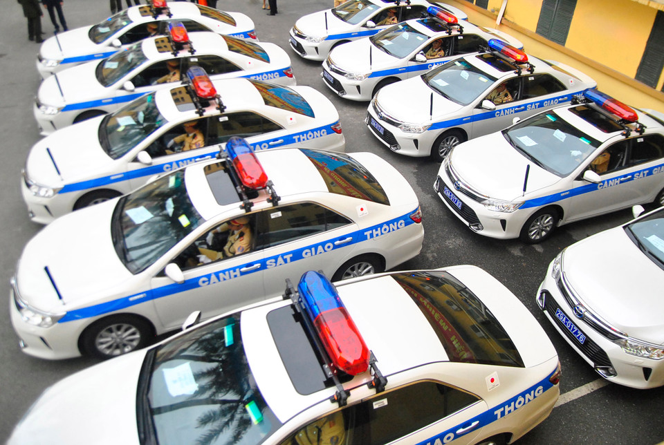 44 xe Toyota Camry Hybrid được trao tặng đợt này nằm trong tổng số 98 xe hơi 'sạch' thế hệ mới Chính phủ Nhật Bản trao tặng cho Công an thành phố nhằm phục vụ, nâng cao chất lượng công tác.