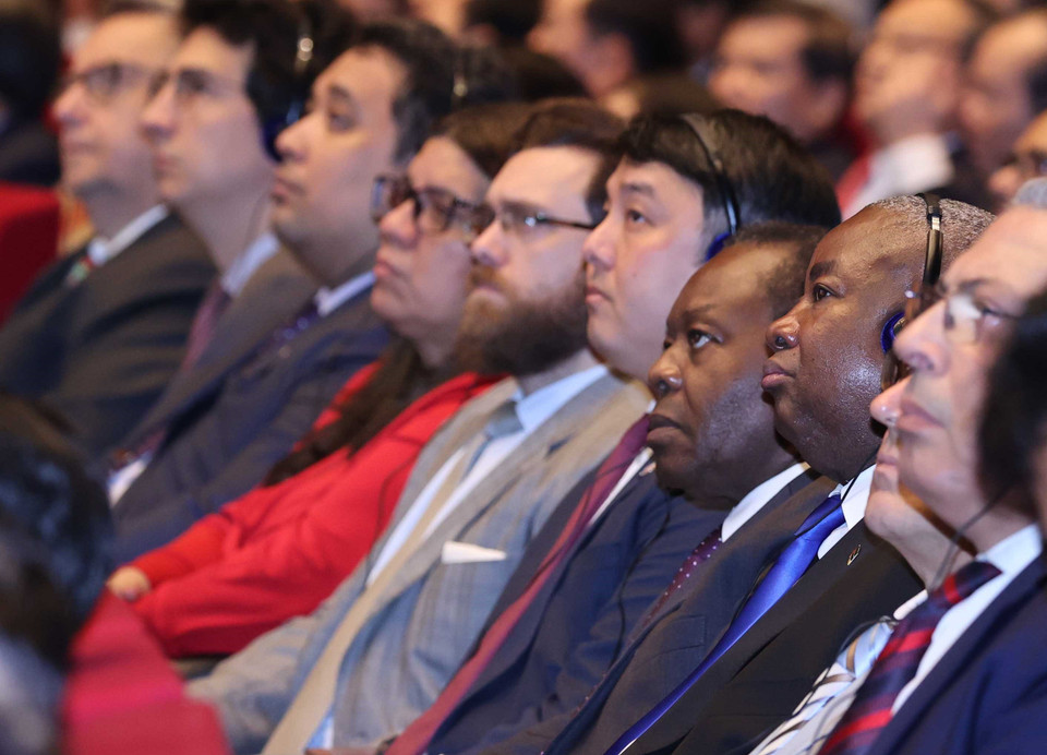 Các đại biểu quốc tế tham dự Lễ kỷ niệm. (Ảnh: Thống Nhất/TTXVN)