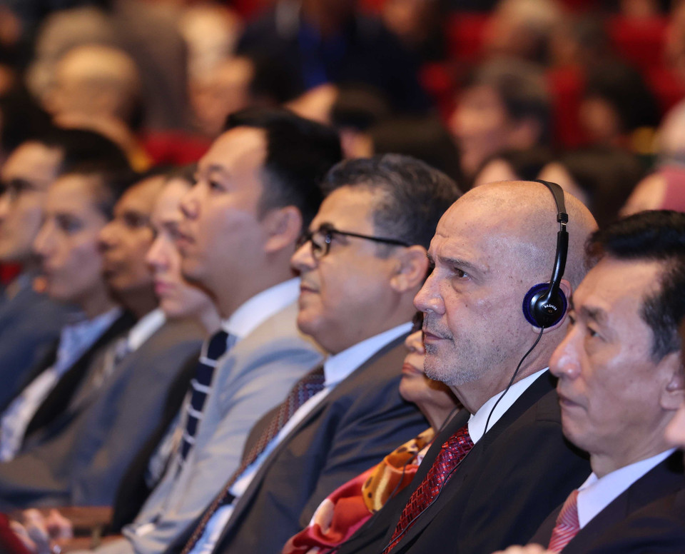 Các đại biểu quốc tế tham dự Lễ kỷ niệm. (Ảnh: Thống Nhất/TTXVN)