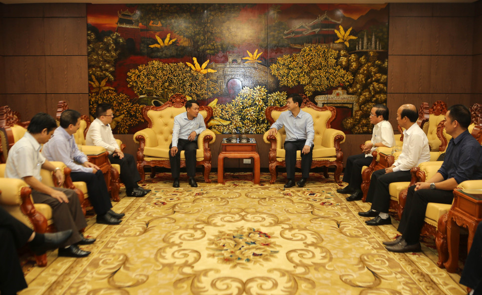 Ngày 3/11, tại thành phố Đông Hà, ông Nguyễn Đức Lợi, Ủy viên Trung ương Đảng, Tổng Giám đốc Thông tấn xã Việt Nam, dẫn đầu Đoàn công tác của Thông tấn xã Việt Nam có buổi gặp và làm việc với các vị lãnh đạo tỉnh Quảng Trị. (Ảnh: Hồ Cầu/TTXVN)