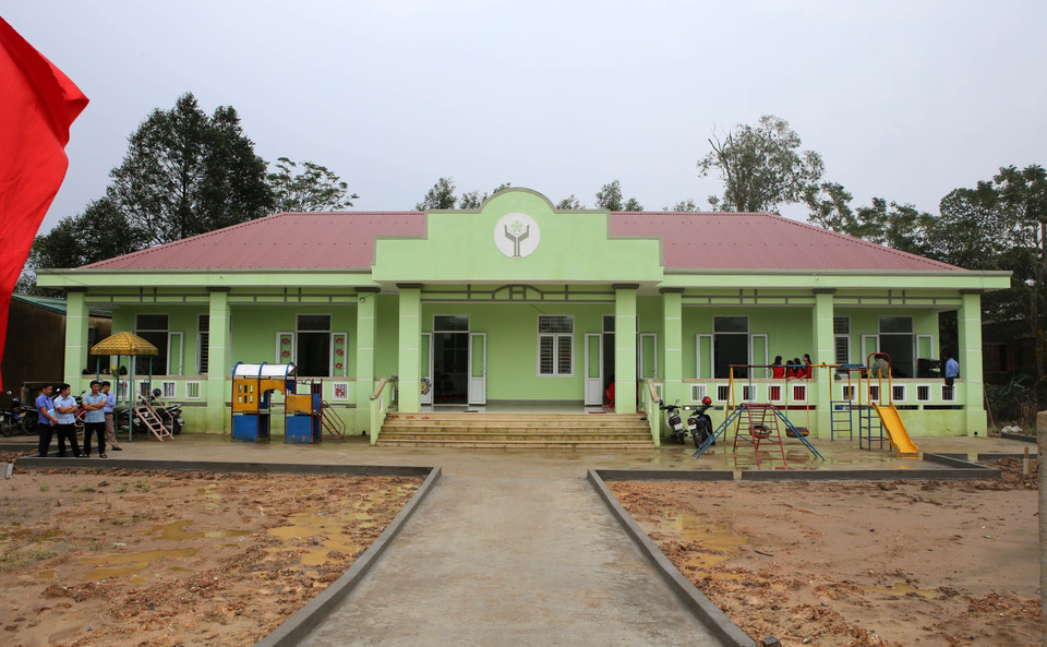 Trường mầm non Triệu Tài. (Ảnh: Hồ Cầu/TTXVN)