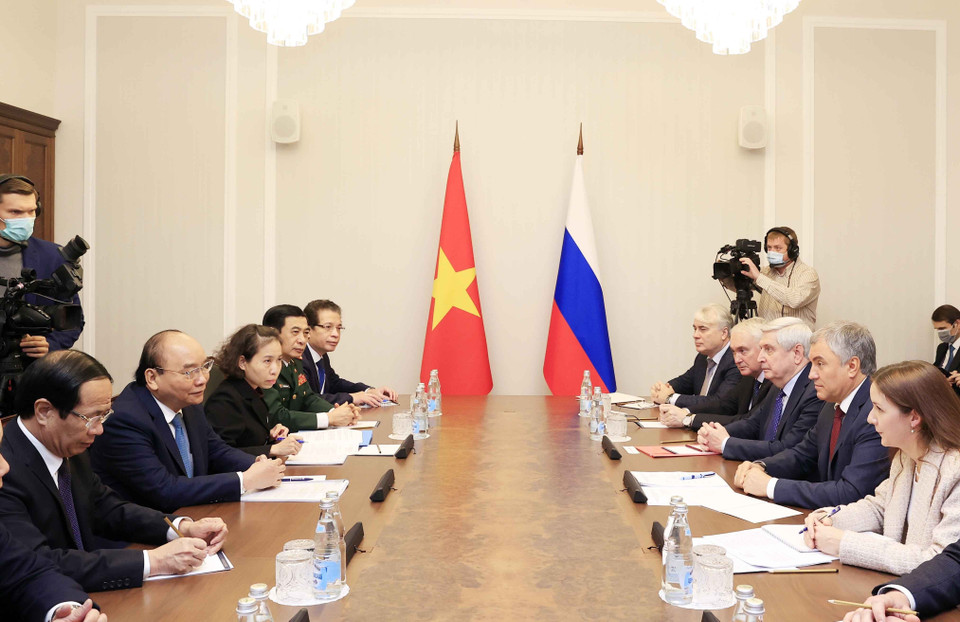 Quang cảnh buổi làm việc. (Ảnh: Thống Nhất/TTXVN)