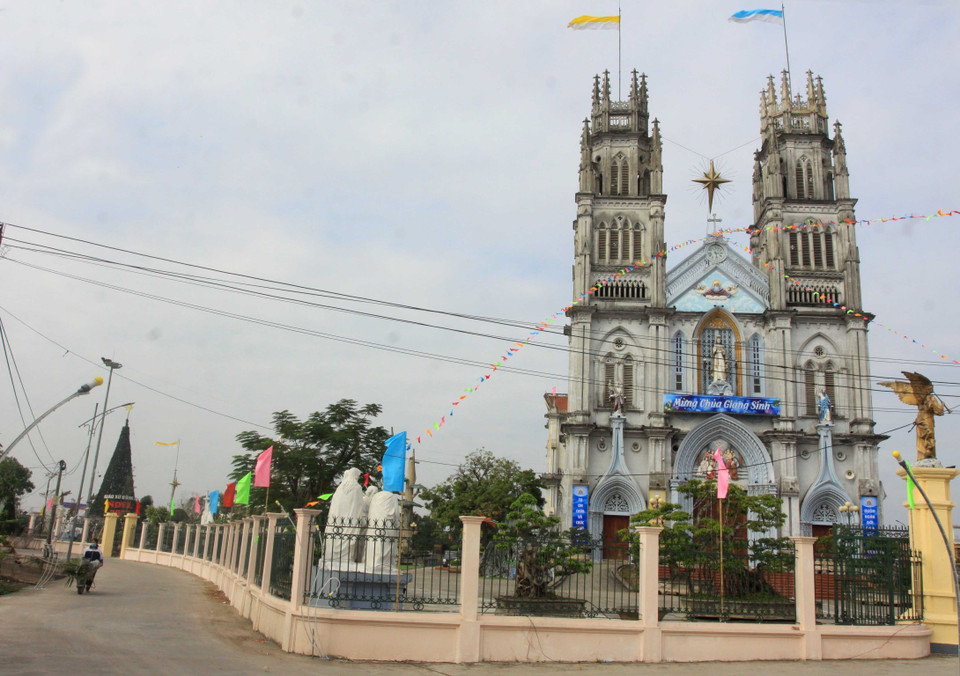 Một số hoạt cảnh được trang trí tại Nhà thờ đá Phát Diệm, huyện Kim Sơn, tỉnh Ninh Bình. (Ảnh: Hải Yến/TTXVN)