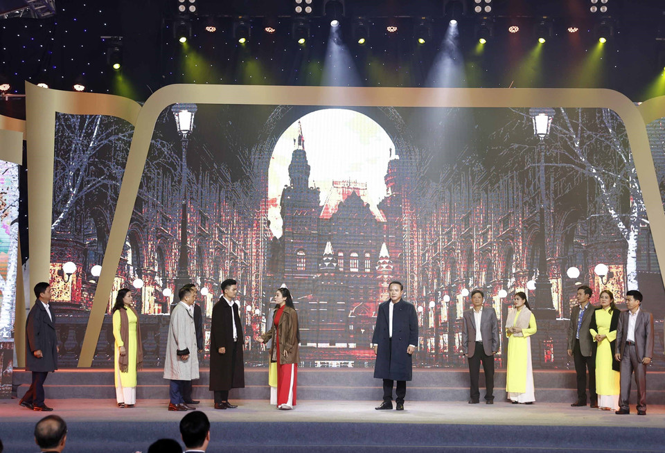 Chương trình nghệ thuật tại Lễ kỷ niệm. (Ảnh: Thống Nhất/TTXVN)