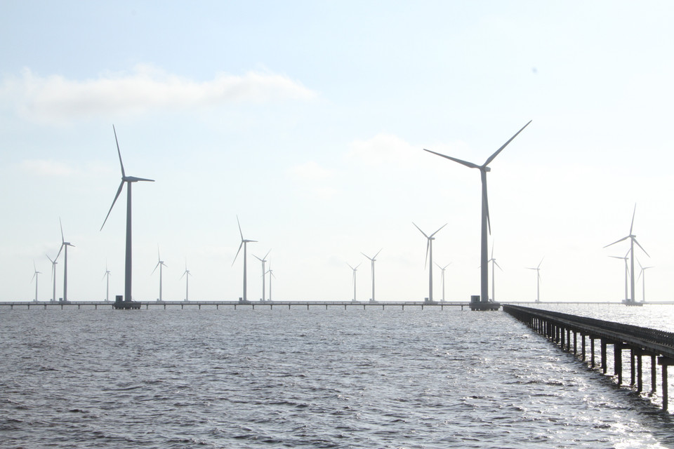 Dự án điện gió tại tỉnh Bạc Liêu. (Nguồn: TTXVN)