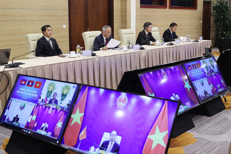 Đoàn đại biểu Việt Nam tại điểm cầu Hà Nội. (Ảnh: Thống Nhất/TTXVN)