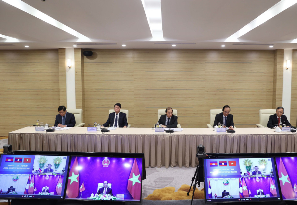 Đoàn đại biểu Việt Nam tại điểm cầu Hà Nội. (Ảnh: Thống Nhất/TTXVN)