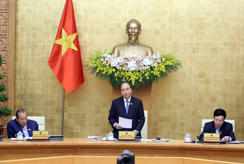 Thủ tướng Nguyễn Xuân Phúc phát biểu. (Ảnh: Thống Nhất/TTXVN)