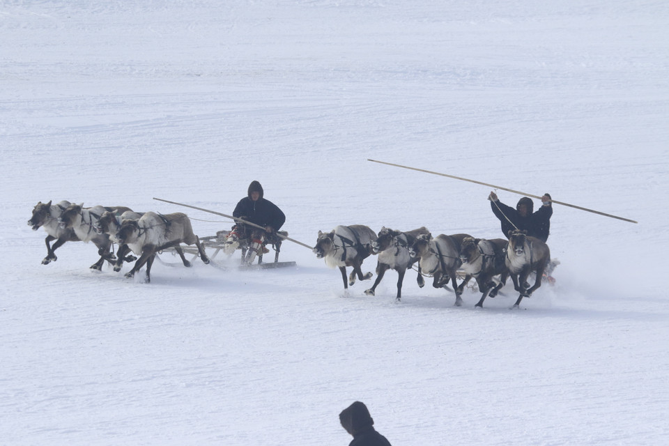 Các vận động viên tranh tài trên đường đua. (Ảnh: Trần Hiếu/TTXVN)