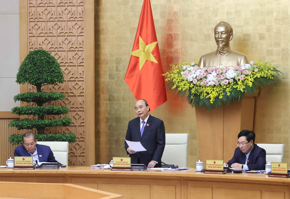 Thủ tướng Nguyễn Xuân Phúc phát biểu. (Ảnh: Thống Nhất/TTXVN)