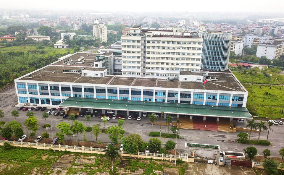 Toàn cảnh Bệnh viện Bệnh nhiệt đới Trung ương cơ sở 2 cách ly y tế từ ngày 5/5 đến ngày 19/5. (Ảnh: Thành Đạt/TTXVN)