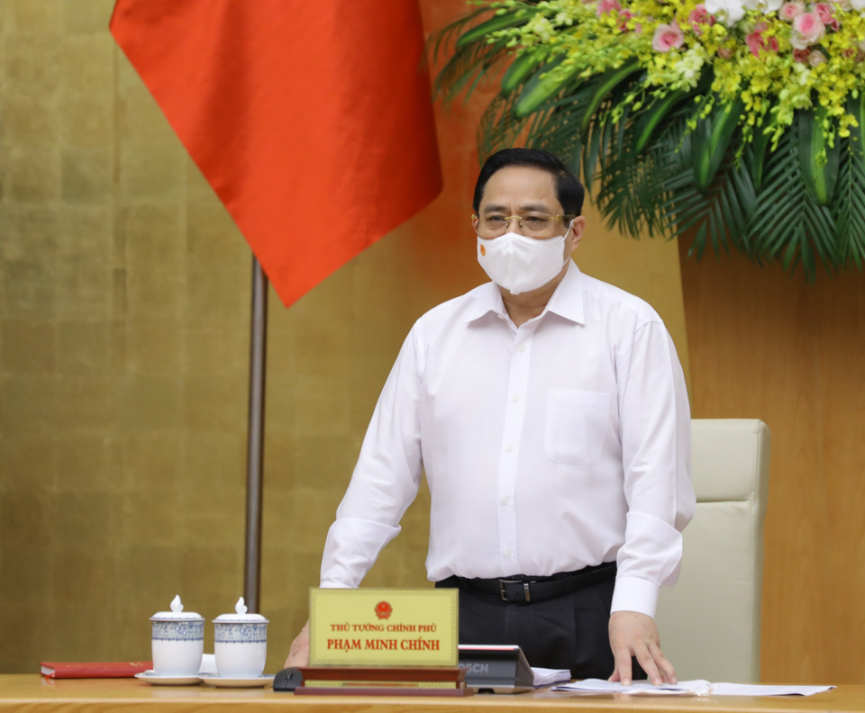 Thủ tướng Phạm Minh Chính chủ trì phiên họp. (Ảnh: Văn Điệp/TTXVN)