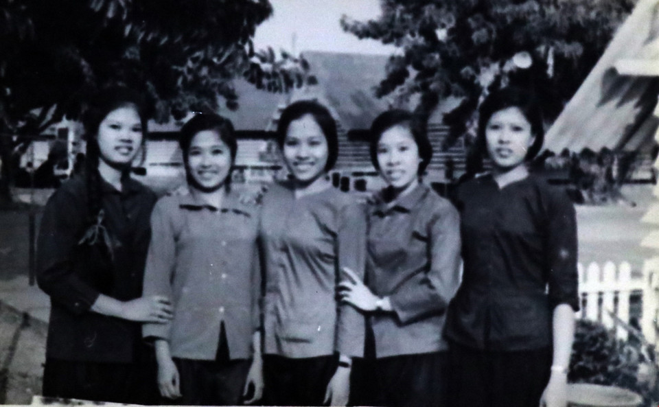 Những nữ chiến sỹ tham gia phái đoàn quân sự Chính phủ Cách mạng lâm thời Miền Nam Việt Nam tại trại Davis. (Nguồn: TTXVN)