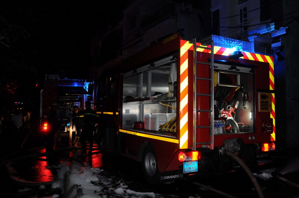 Hiện trường vụ cháy. (Ảnh: An Hiếu/TTXVN)