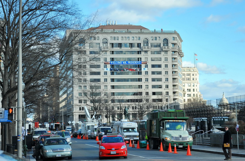 Đây là cách người dân Washington D.C chào đón vị tổng thống thứ 45 Donald Trump. (Ảnh: Thanh Tuấn/Vietnam+)