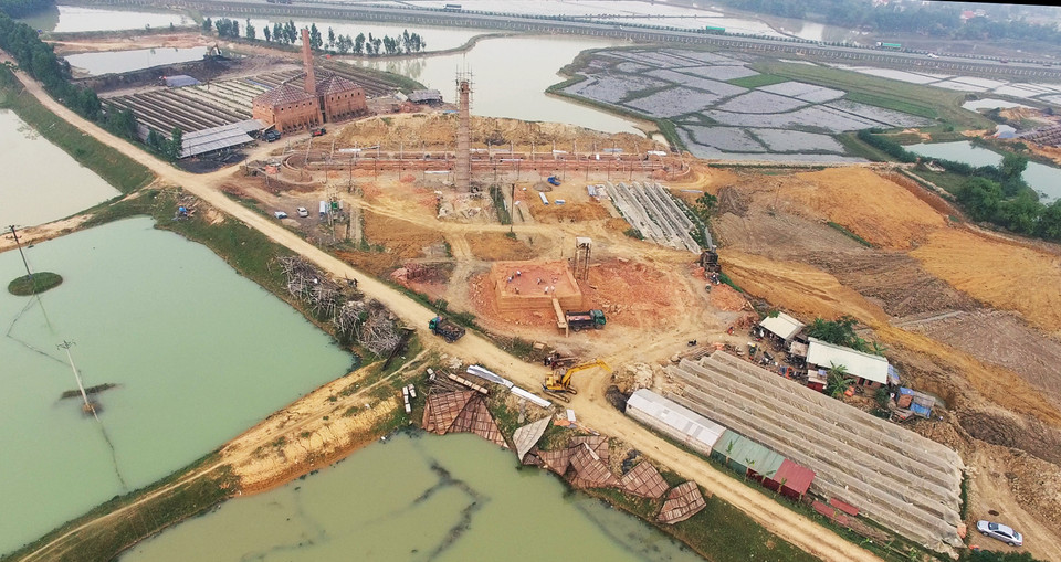Đại công trường xây lò vòng (Ảnh: PV/Vietnam+)