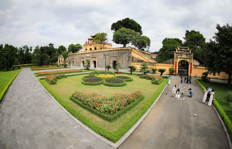 Đoan Môn là cửa chính phía Nam vào Hoàng thành Thăng Long được xây dựng vào thời nhà Lê trung hưng được tu sửa vào thời nhà Nguyễn. (Nguồn: TTXVN)