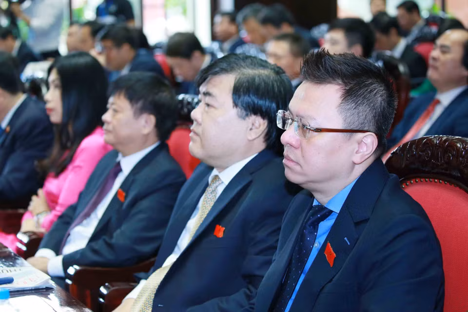 Đoàn đại biểu Đảng bộ Thông tấn xã Việt Nam dự Đại hội. (Ảnh: Phương Hoa/TTXVN)