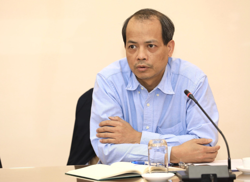 Phó Trưởng Ban Biên tập Ảnh-TTXVN Nguyễn Quang Hải phát biểu. (Ảnh: Hoàng Hiếu/TTXVN)