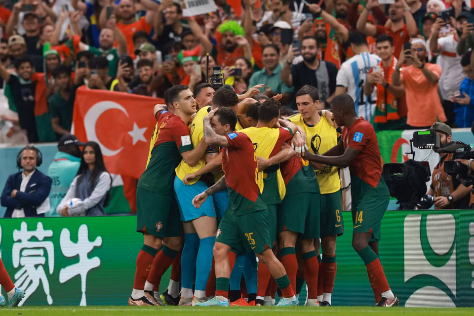 Đối thủ tiếp theo của thầy trò huấn luyện viên Fernando Santos trên đất Qatar sẽ là Maroc - đội bóng gây bất ngờ khi loại Tây Ban Nha. (Ảnh: Hải An/Vietnam+)